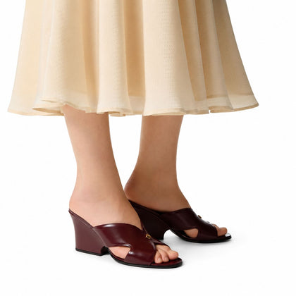 Loro Piana Sandale Vera Damen - Oxblood