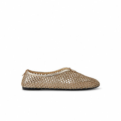 Loro Piana Flacher Slipper Floaty Damen - Rocher Gold/silver Dust