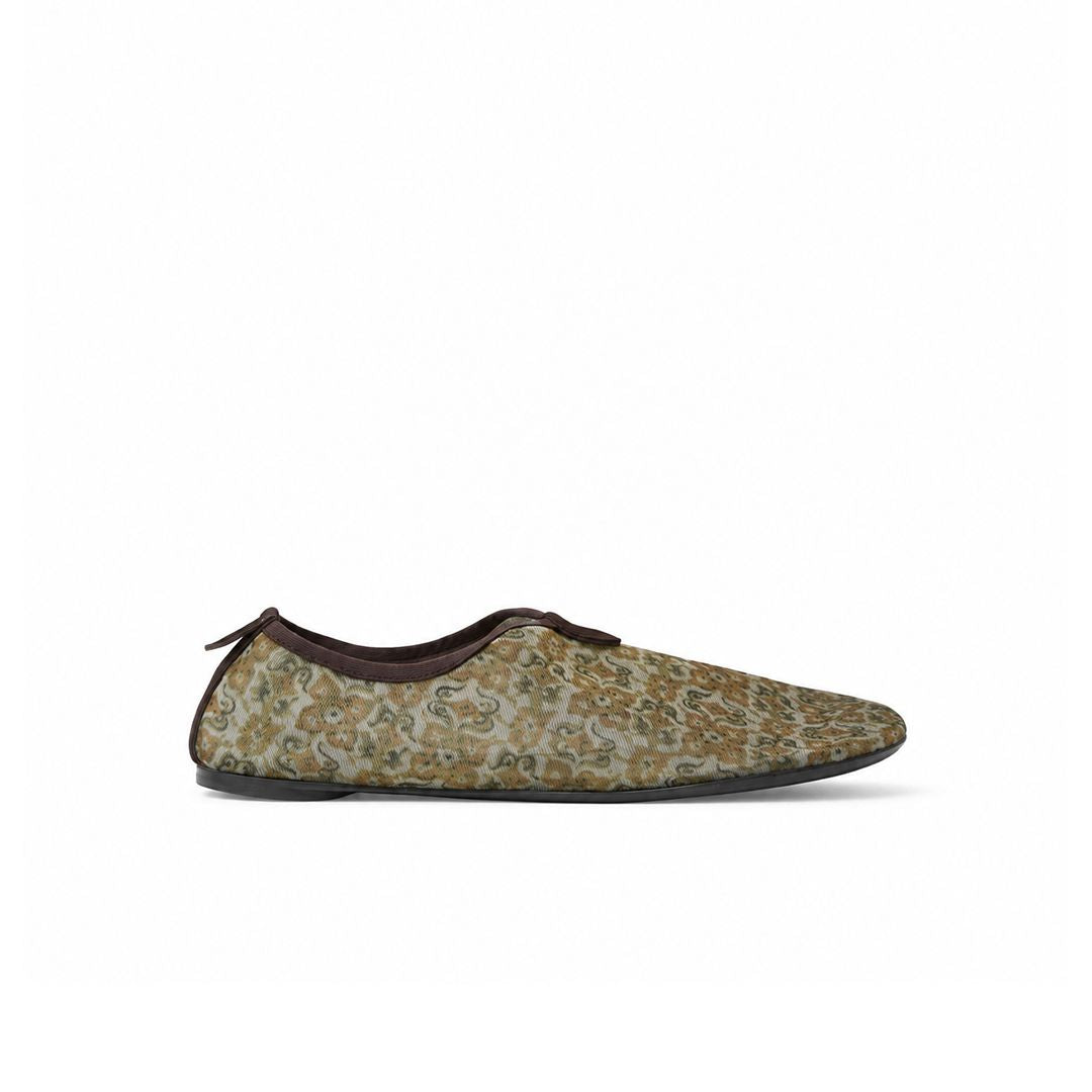 Loro Piana Flacher Slipper Floaty Damen - Light Olive/burnt Orange