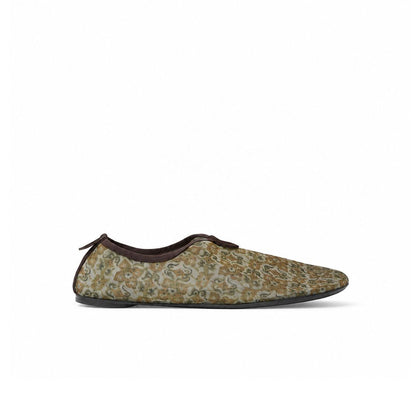 Loro Piana Flacher Slipper Floaty Damen - Light Olive/burnt Orange