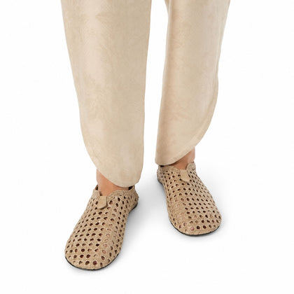 Loro Piana Flacher Slipper Floaty Damen - Foggy Pearl