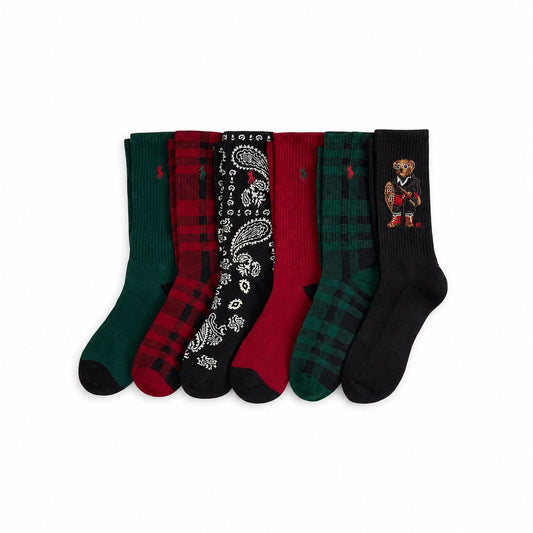 Ralph Lauren Polo Bear Baumwoll-Mix Crew Socken 6er-Pack