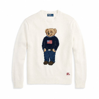 Ralph Lauren Polo Bear Pullover Aus Baumwolle-Leinen