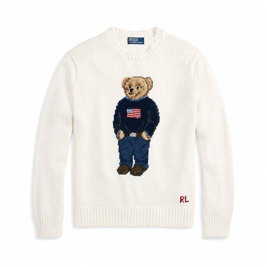 Ralph Lauren Polo Bear Pullover Aus Baumwolle-Leinen