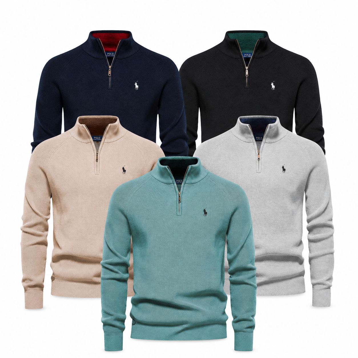 Ralph Lauren Gerippter Zip-Pullover Premium
