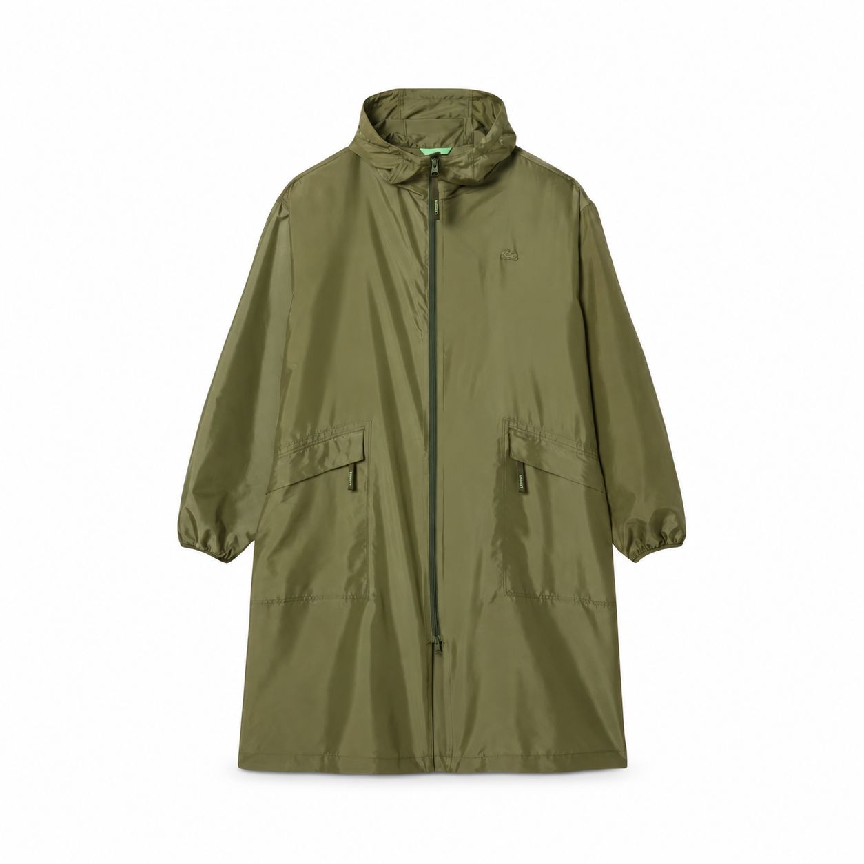 Lacoste Lange Packbare Wasserabweisende Parka