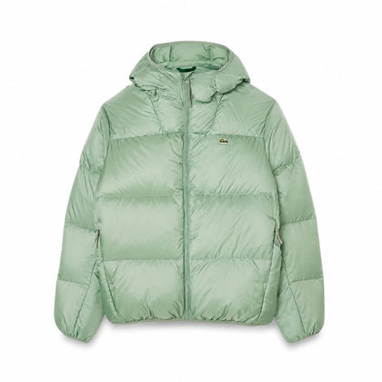 Lacoste Kurze Wasserabweisende Daunenjacke Mit Kapuze