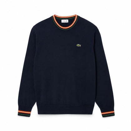 Lacoste Gestreifter Baumwoll-Jersey Pullover