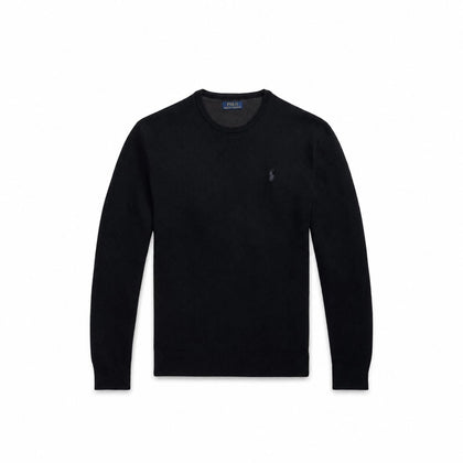 Ralph Lauren Mesh-Strick Baumwoll-Pullover Mit Rundhalsausschnitt