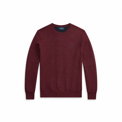 Ralph Lauren Mesh-Strick Baumwoll-Pullover Mit Rundhalsausschnitt