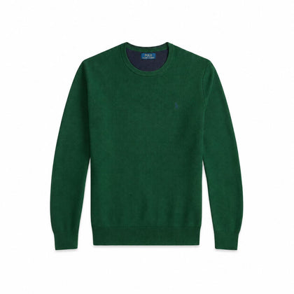 Ralph Lauren Mesh-Strick Baumwoll-Pullover Mit Rundhalsausschnitt