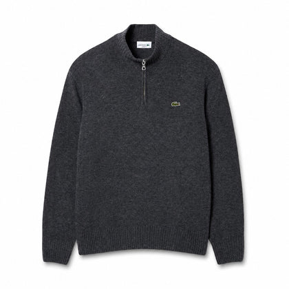 Lacoste Herren Pullover Mit Reißverschluss Und Hohem Kragen Aus Gekämmter Wolle