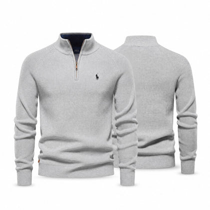 Ralph Lauren Zip Zopfstrick Woll-Pullover