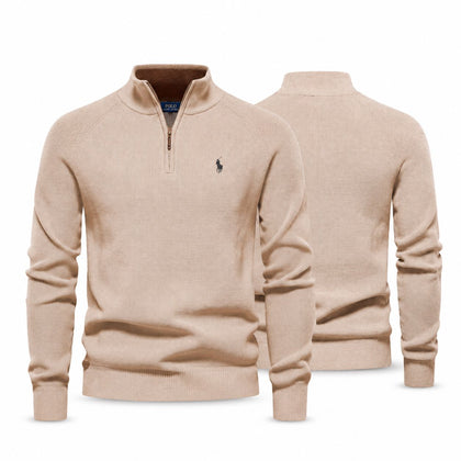 Ralph Lauren Zip Zopfstrick Woll-Pullover