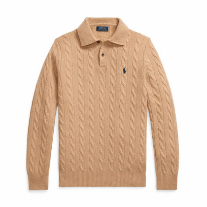 Ralph Lauren Wolle-Kaschmir Zopfmuster Pullover