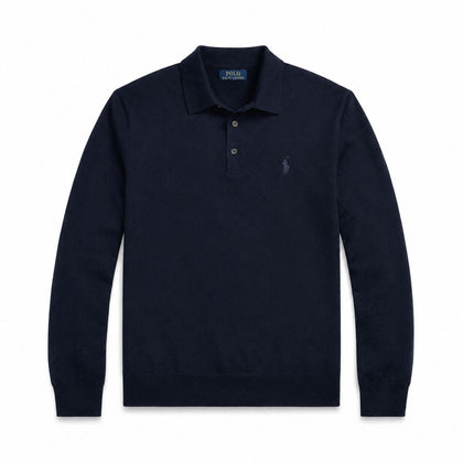 Ralph Lauren Woll-Pullover Mit Polo-Kragen