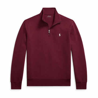 Ralph Lauren Doppelstrick Stehkragen Pullover Mit Reißverschluss