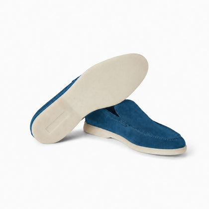 Loro Piana Mokassin Summer Walk - Petrolblau