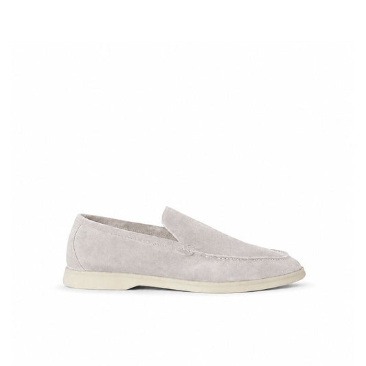 Loro Piana Mokassin Summer Walk - Silbergrau