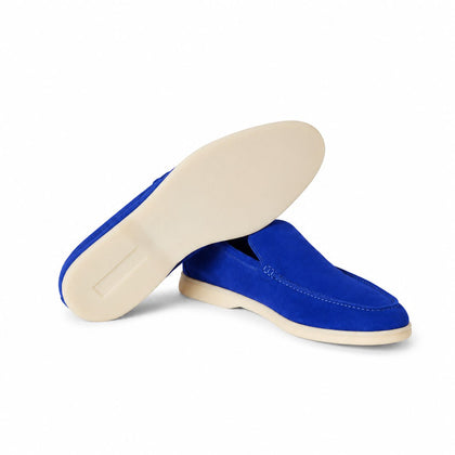 Loro Piana Mokassin Summer Walk - Royalblau