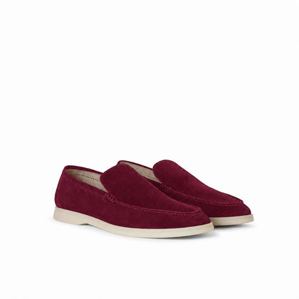 Loro Piana Mokassin Summer Walk - Burgunderrot