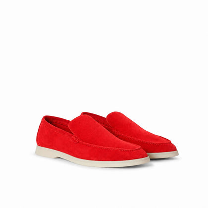 Loro Piana Mokassin Summer Walk - Kirschrot