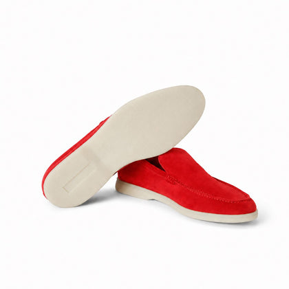 Loro Piana Mokassin Summer Walk - Kirschrot