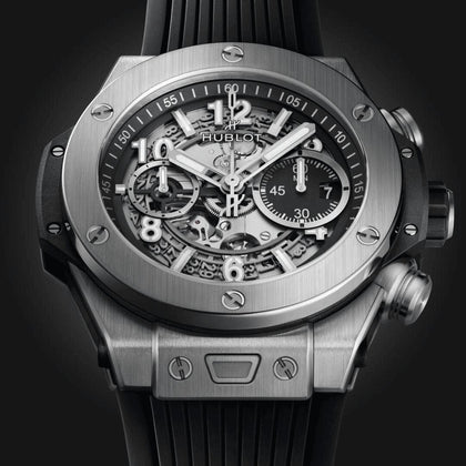 Hublot Big Bang Unico Silber Schwarz 44mm Herrenchronograph