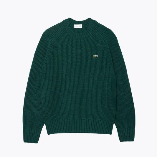 Lacoste Pullover Aus Dicker Gekämmter Wolle Mit Rundhalsausschnitt