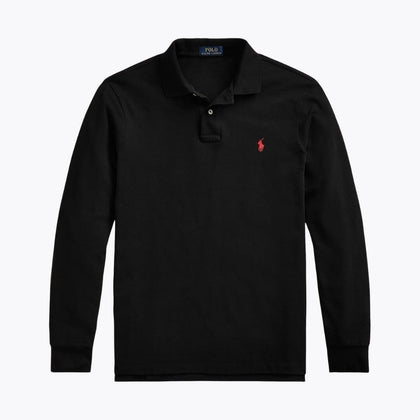 Ralph Lauren Langarm Polo-Shirt Aus Mesh-Baumwolle