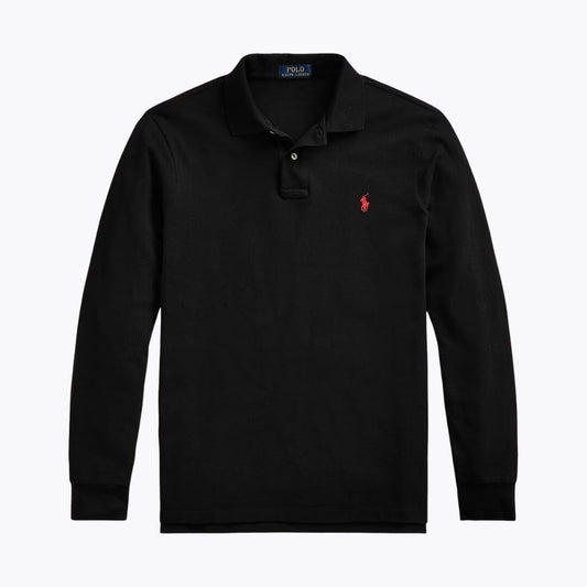 Ralph Lauren Langarm Polo-Shirt Aus Mesh-Baumwolle